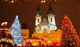 Mercadillo navideño en Praga 