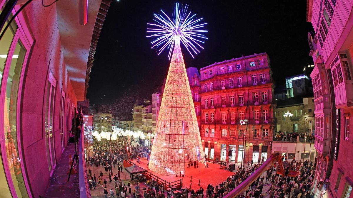 Galicia Rías Bajas y luces de Navidad 